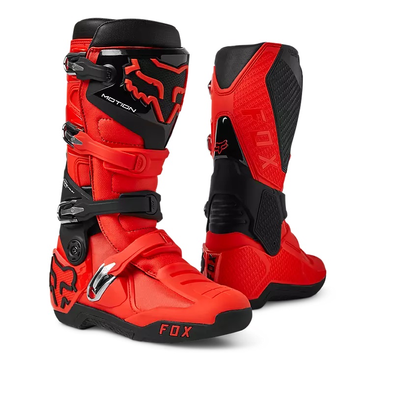FOX  Motion Motocross Stiefel Fluoreszierendes Rot Gr:7