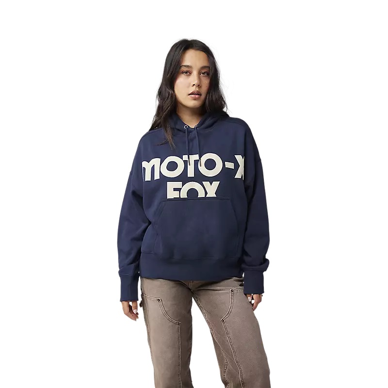 Kapuzenpullover Moto-X Oversized für Frauen Mitternachtsblau  Gr: M  