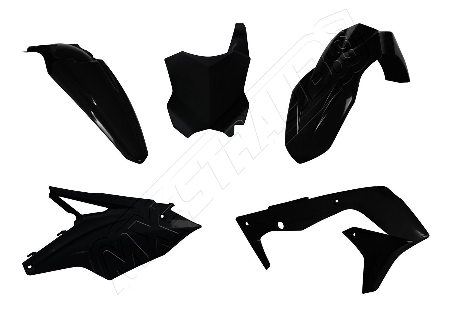 Plastikkit Kawasaki KXF450 16-18 Schwarz Plastikkit Kawasaki KXF450 16-18 Schwarz