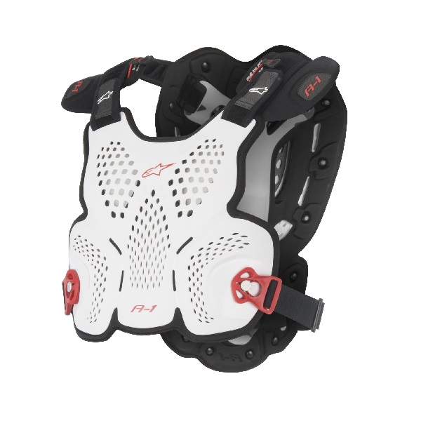 Alpinestars A-1 Brustschutz weiß/schwarz/rot Alpinestars A-1 Brustschutz weiß/schwarz/rot
