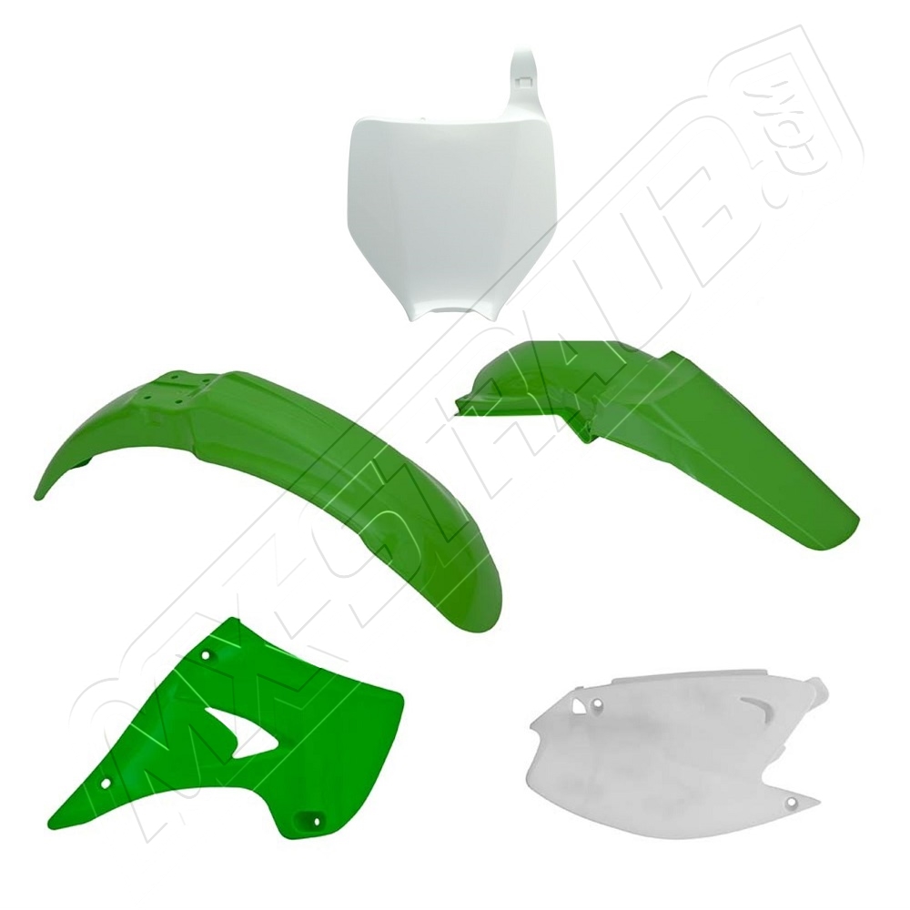 RaceTech Plastik-Kit Kawasaki KX125/250 03-08 original Farbe RaceTech Plastik-Kit Kawasaki KX125/250 03-08 original Farbe