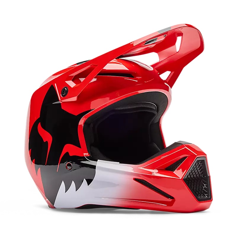 FOX V1 Shield MX-Helm Fluoreszierendes Rot FOX V1 Shield MX-Helm Fluoreszierendes Rot