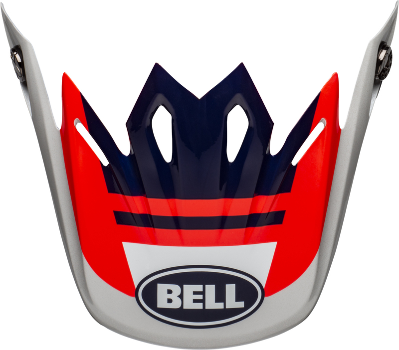 BELL Moto-9 Mips Helmschirm - Prophecy Gloss Infrared/Navy/Gray BELL Moto-9 Mips Helmschirm - Prophecy Gloss Infrared/Navy/Gray