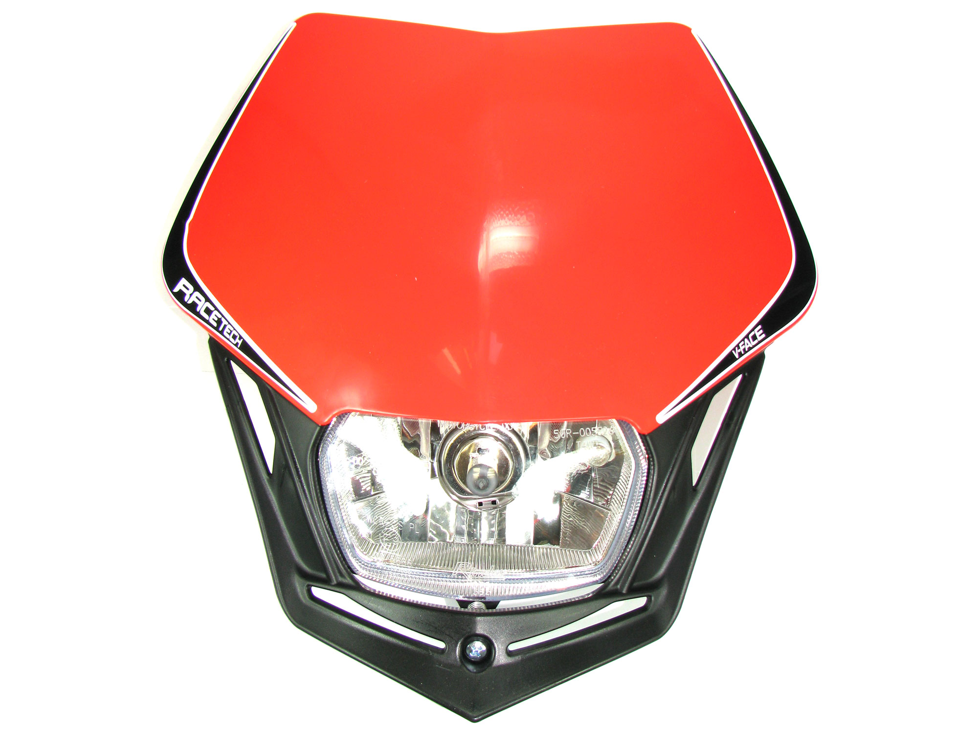RACE TECH Lampenmaske V-Face schwarz/rot (E))geprüft RACE TECH Lampenmaske V-Face schwarz/rot (E))geprüft