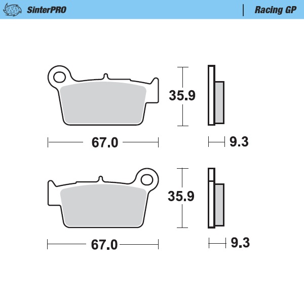 Bremsbelag Sinter Pro Racing GP KX 4Takt ab Bj: 2004-> hinten Bremsbelag Sinter Pro Racing GP KX 4Takt ab Bj: 2004-> hinten