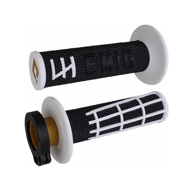 ODI Lock On V2 System Emig black/white 2 und 4Takt