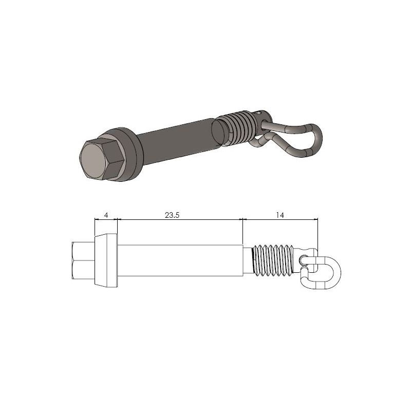 Bremsbelagbolzen vorn Husqvarna TC65 17-22 Bremsbelagbolzen vorn Husqvarna TC65 17-22