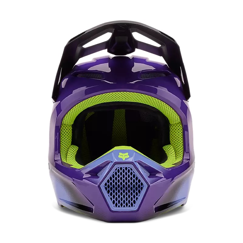 FOX MX- Helm V1 Interfere  Schwarz/Blau  Gr: S 55-56cm