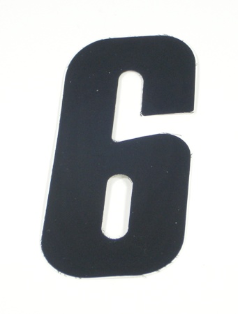 Startnummern Racing 17cm schwarz
