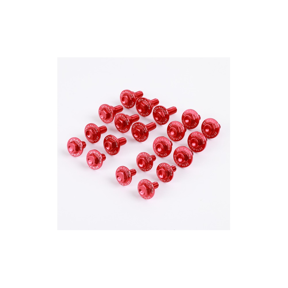 ZETA Schraubenkit Verkleidung KXF250 17-20 rot 21 Schrauben ZETA Schraubenkit Verkleidung KXF250 17-20 rot 21 Schrauben