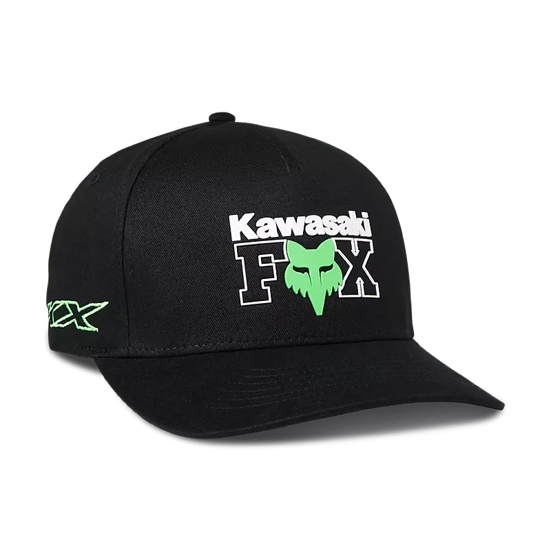Fox X Kawasaki Flexfit-Kappe schwarz