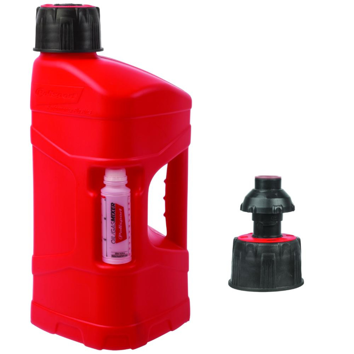 Polisport Pro Octane Kanister 10L mit Schnelltank-Kappe+ 125ml Öl Mixbehälter