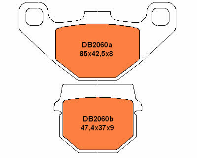 DELTA Bremsbelag DB2060MX-D RM80/85 vorn/hinten DELTA Bremsbelag DB2060MX-D RM80/85 vorn/hinten