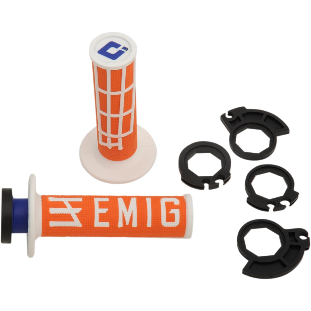 ODI Lock On V2 System Emig für 2 und 4Takt orange/weiß