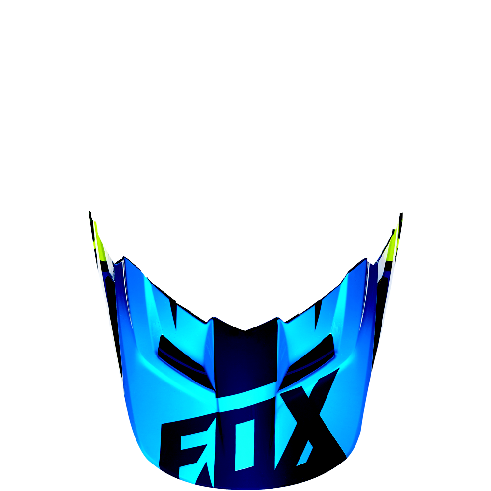 FOX V1 Helmet Visor Race  Blue/Yellow Gr: XS/S