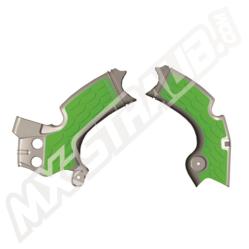 Acerbis Rahmenschützer X-Grip KXF250 17-> Grau/Grün Acerbis Rahmenschützer X-Grip KXF250 17-> Grau/Grün