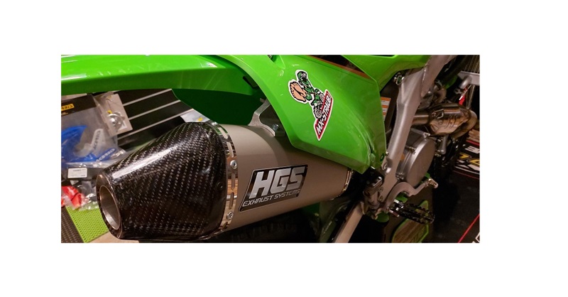 HGS Auspuffanlage KX 450 19-23 mit Carbon Endkappe