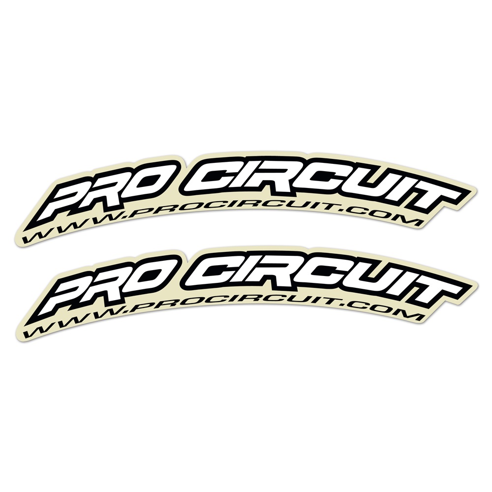 Pro Circuit Kotflügelaufkleber Weiß 2Stück ca.30x4cm Pro Circuit Kotflügelaufkleber Weiß 2Stück ca.30x4cm