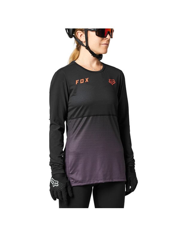 FOX MTB Womens Flexair LS Jersey Black/Pink Gr: M FOX MTB Womens Flexair LS Jersey Black/Pink Gr: M
