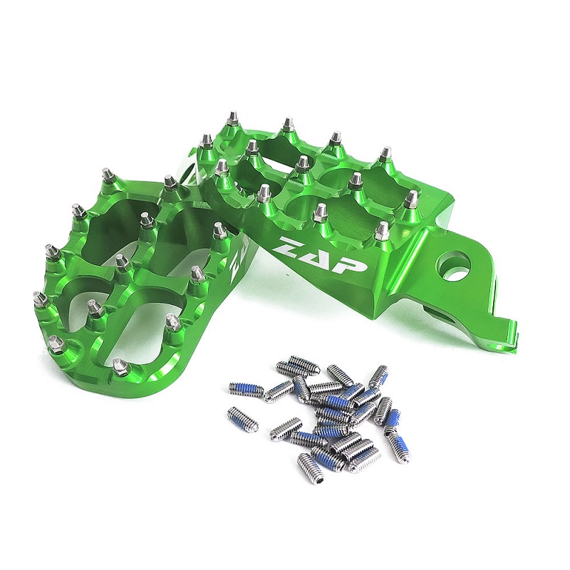 ZAP E-Peg Fußrasten KXF 250 06- grün ZAP E-Peg Fußrasten KXF 250 06- grün